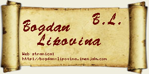 Bogdan Lipovina vizit kartica